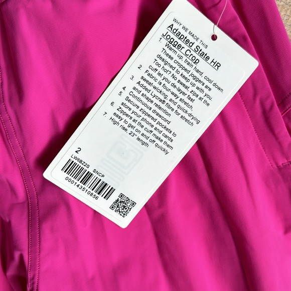 NEW WITH TAGS. Lightweight adaptive state HR jogger crop size 2 with pockets. - Picture 3 of 5